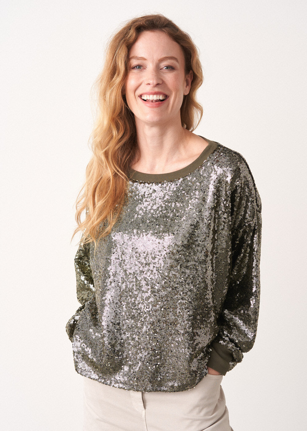 Sequin sweatshirt women's sale