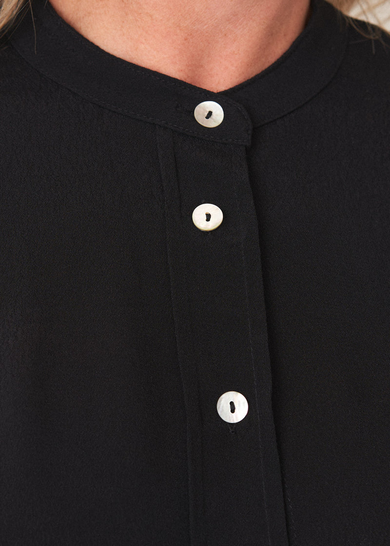 Black button down shirt