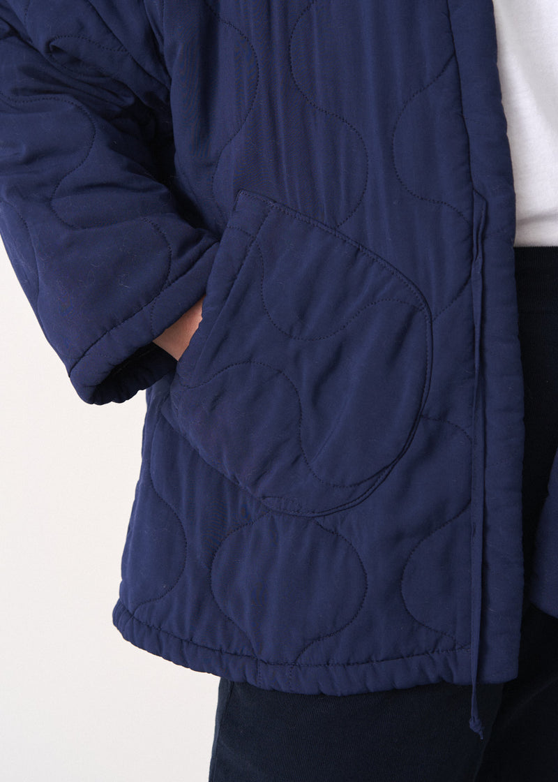 Dark blue quilted jacket