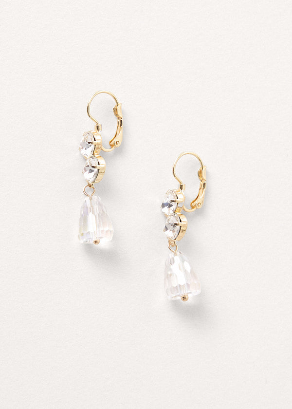 Clear crystal drop earrings