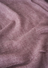 Soft dusky plum raw hem scarf