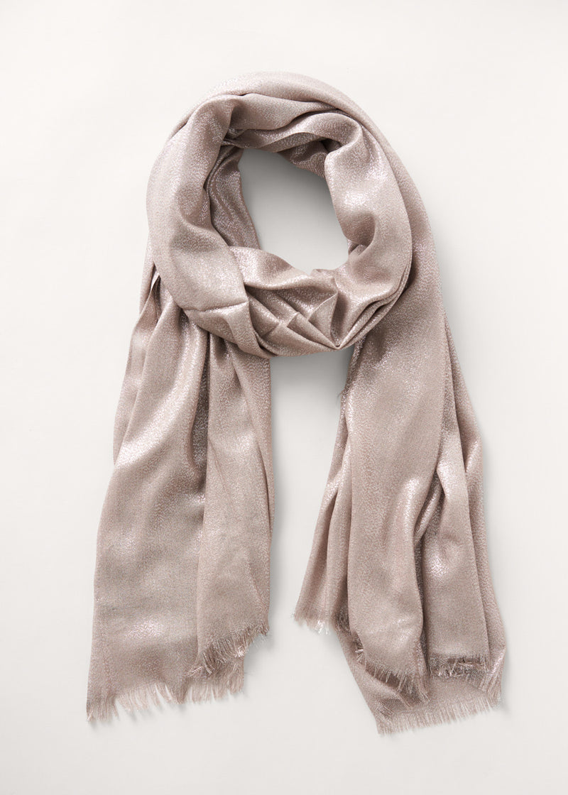 Pale blush metallic scarf