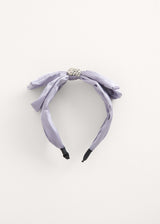 Violet crystal bow headband
