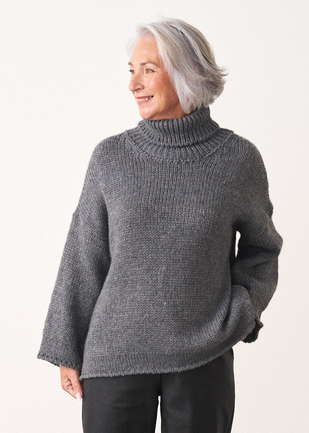 Chunky roll neck sweater hotsell