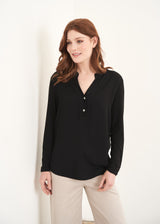 Black long sleeve jersey top