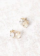 Large crystal stud earrings