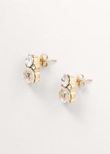 Large crystal stud earrings