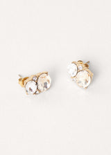 Large crystal stud earrings