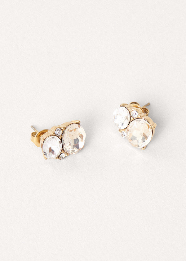 Large crystal stud earrings