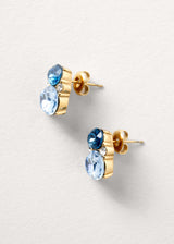 Blue crystal stud earrings