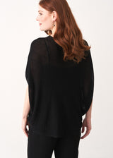 Black glitter fine knit sweater