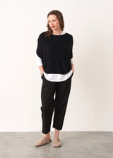 Black fine knit sweater