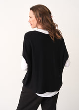 Black fine knit sweater