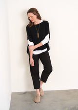 Black fine knit sweater