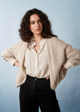 Soft oatmeal chunky cardigan