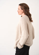 Soft oatmeal chunky cardigan