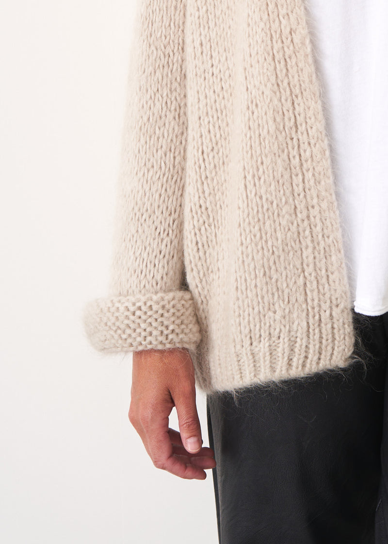 Soft oatmeal chunky cardigan