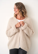 Soft oatmeal chunky cardigan