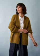 Olive green chunky cardigan