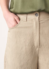 Oatmeal pale stripe trousers