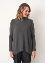 Grey roll neck long sleeve jumper