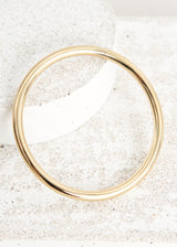 Simple gold bangle bracelet