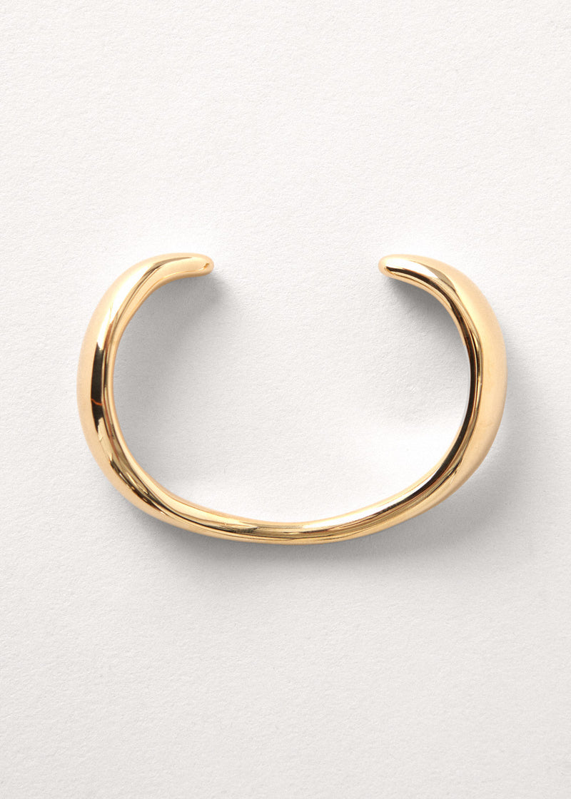 Gold abstract shape bangle