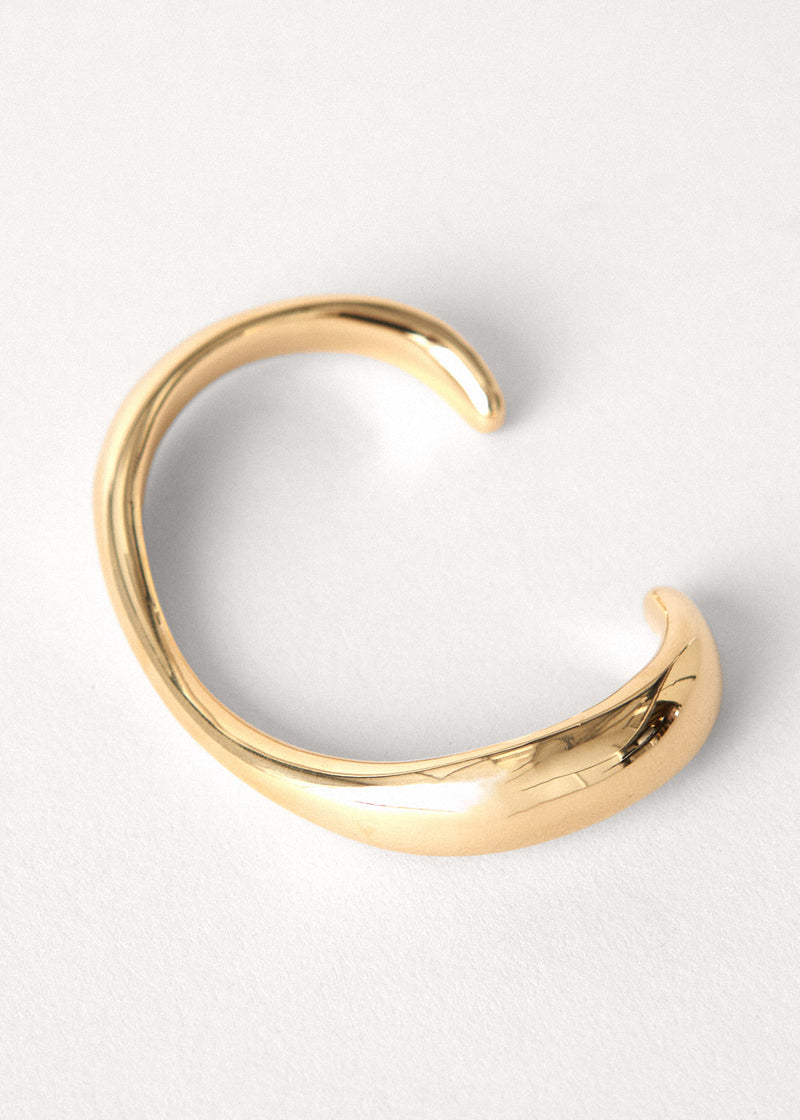 Gold abstract shape bangle