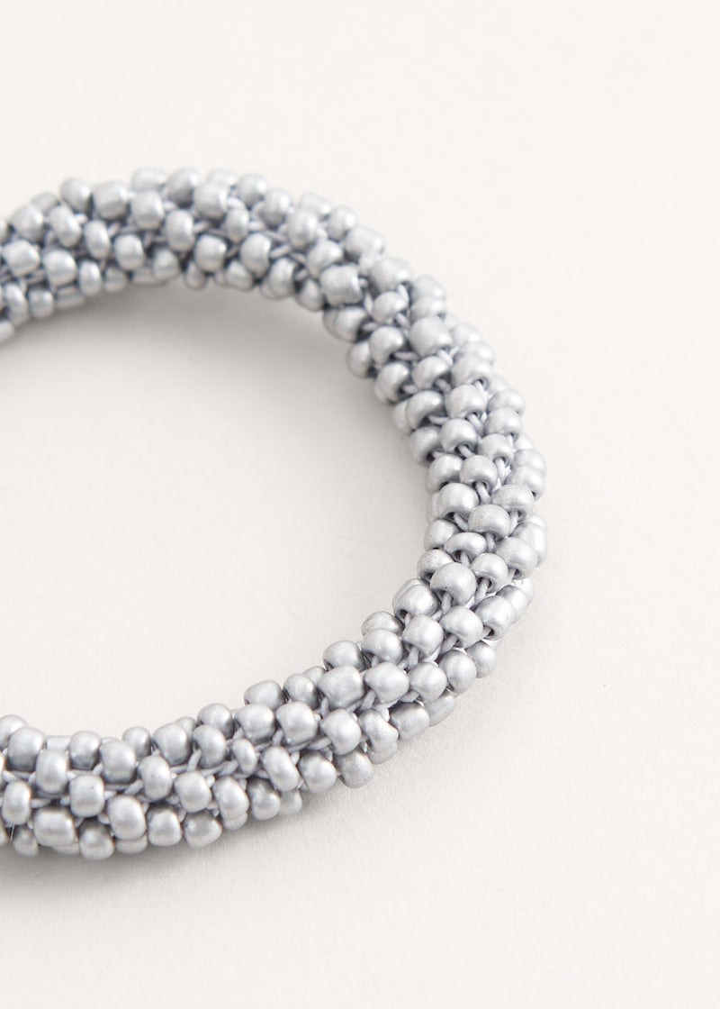 Silver Bead Fidget Bracelet - gray • KnotSense
