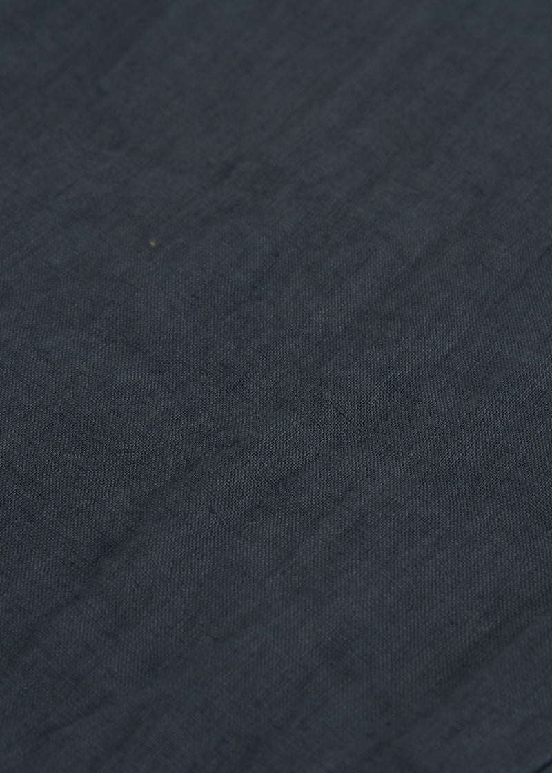 A close up of the texture of the linen fabric