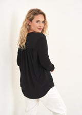 Black long sleeve top