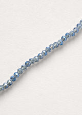 Pale blue crystal bead necklace