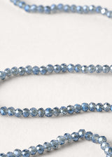 Pale blue crystal bead necklace