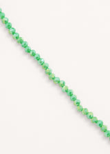 Bright green crystal bead necklace