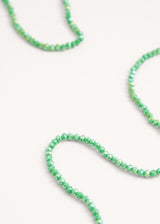 Bright green crystal bead necklace