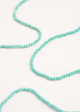 Bright turquoise crystal bead necklace