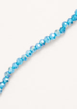 Bright blue crystal bead necklace