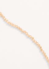 Pale pink crystal bead necklace