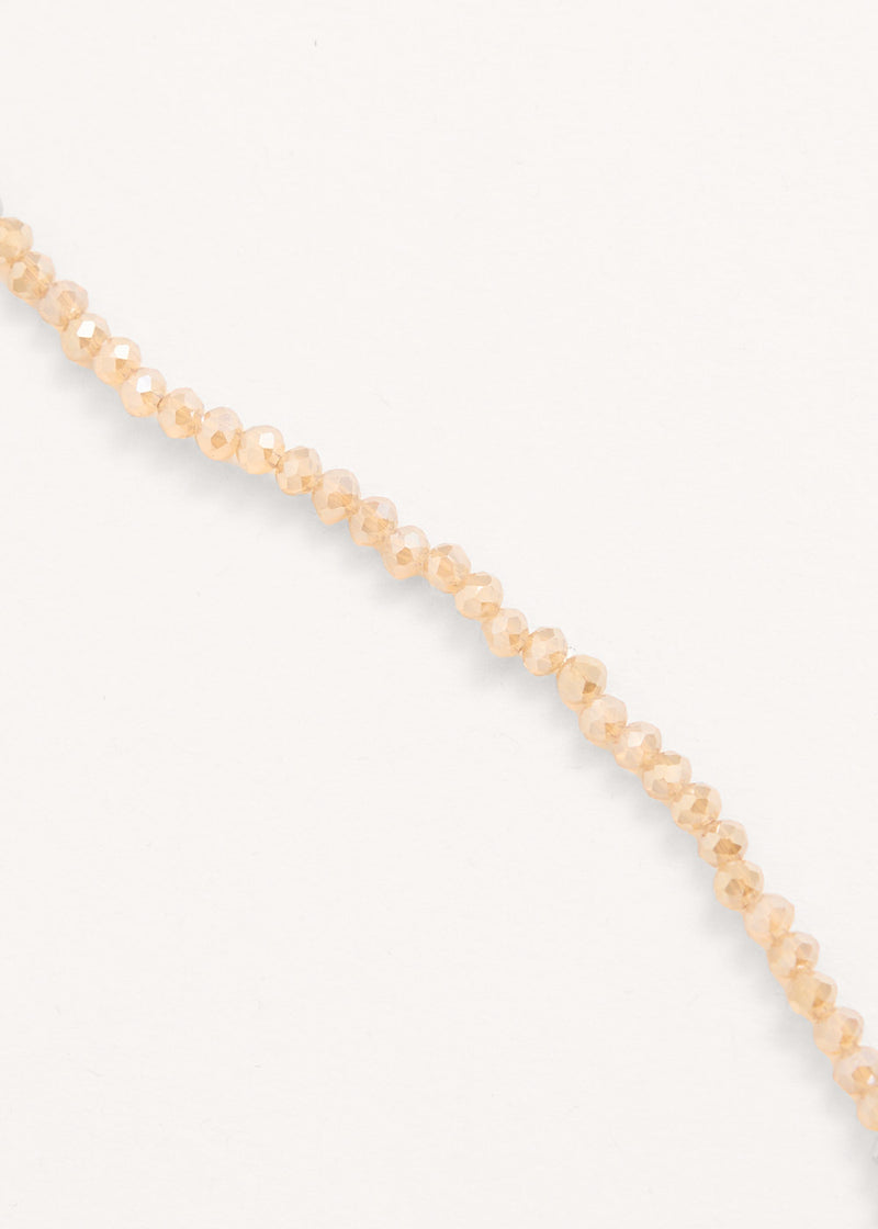 Pale pink crystal bead necklace