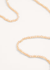 Pale pink crystal bead necklace