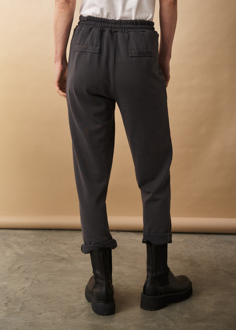 Dark grey jersey jogging bottoms