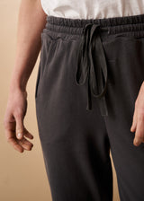 Dark grey jersey jogging bottoms