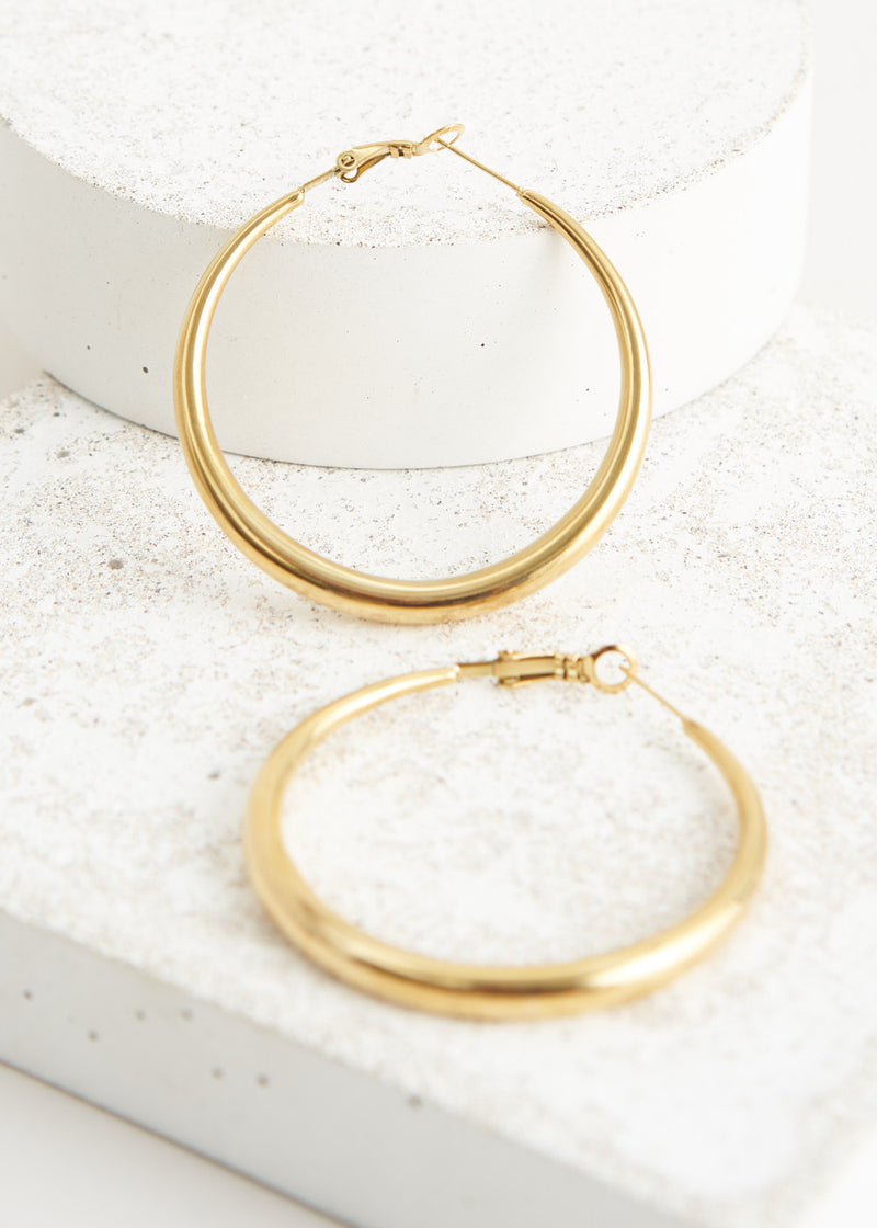 Gold hoop earrings