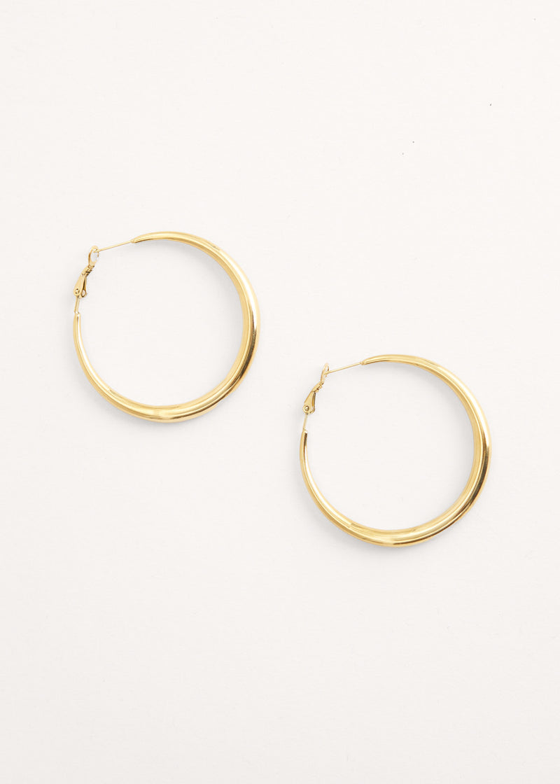 Gold hoop earrings