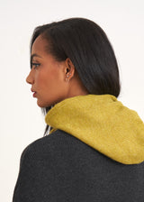 Olive green knitted hood