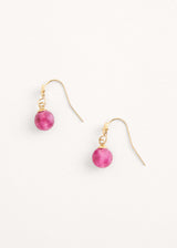 Pink crystal drop earrings