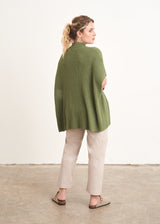 Green high neck jumper