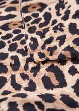 Leopard print silk neckerchief