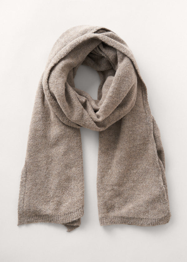 Beige knitted scarf