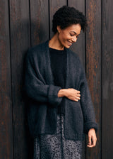 DINA CHUNKY KNIT CARDIGAN - DARK TEAL